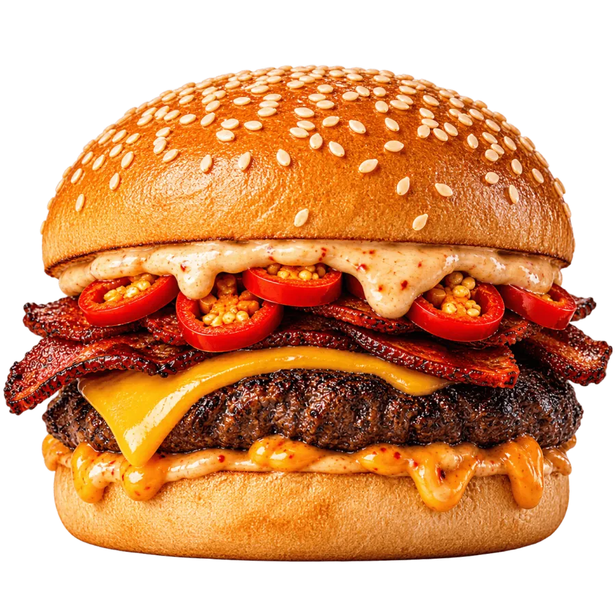 SPICY ANGUS BEEF BURGER